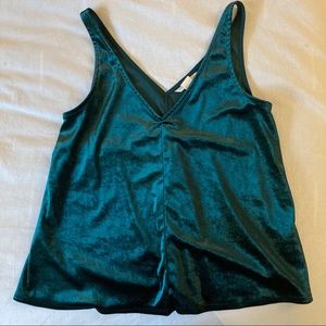 SOLD❗️Emerald green velvet tank top